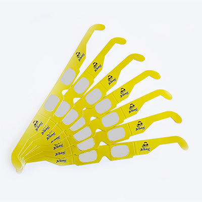 SEIC Paper Solar Eclipse Glasses, CE and ISO Certified Eclipse Shade for Direct Sun Viewing (Pack of 100 Unfolded)