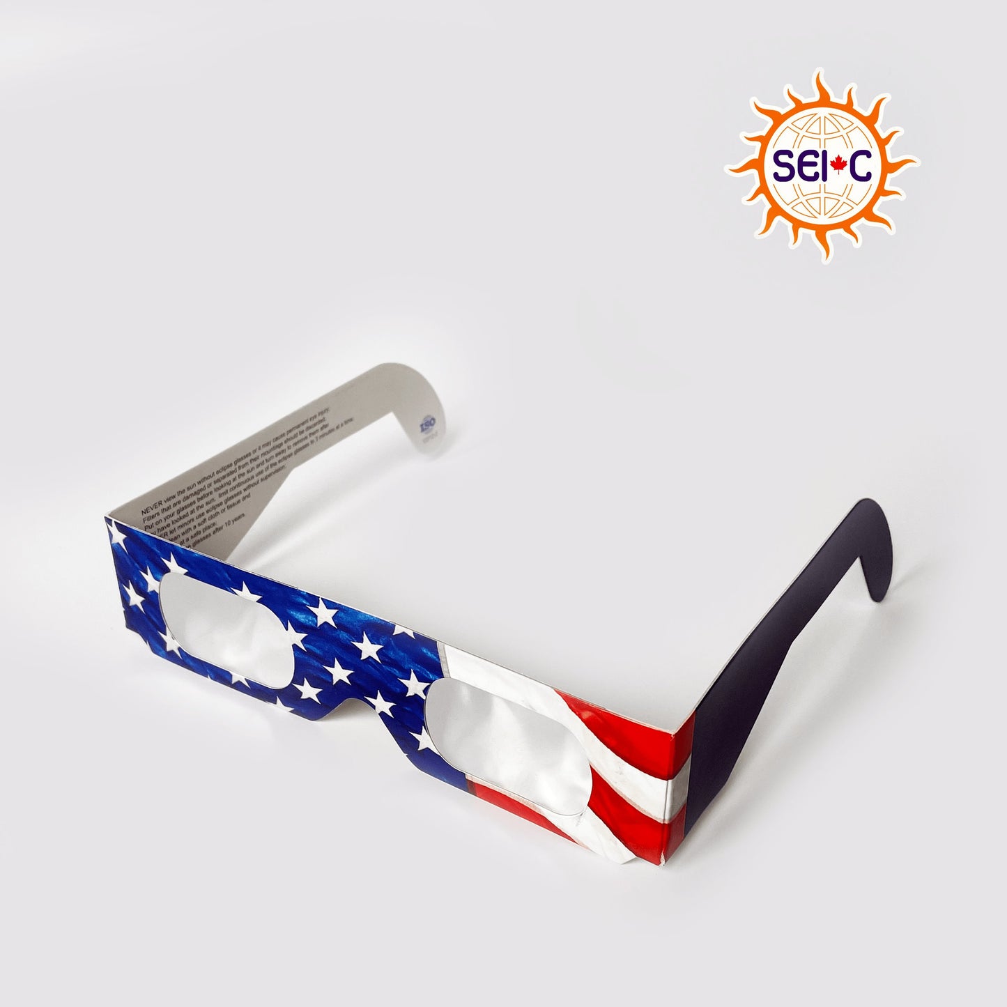 SEIC Paper Solar Eclipse Glasses, CE and ISO Certified Eclipse Shade for Direct Sun Viewing (Pack of 100 Unfolded) solar eclipse glasses Solar Eclipse International