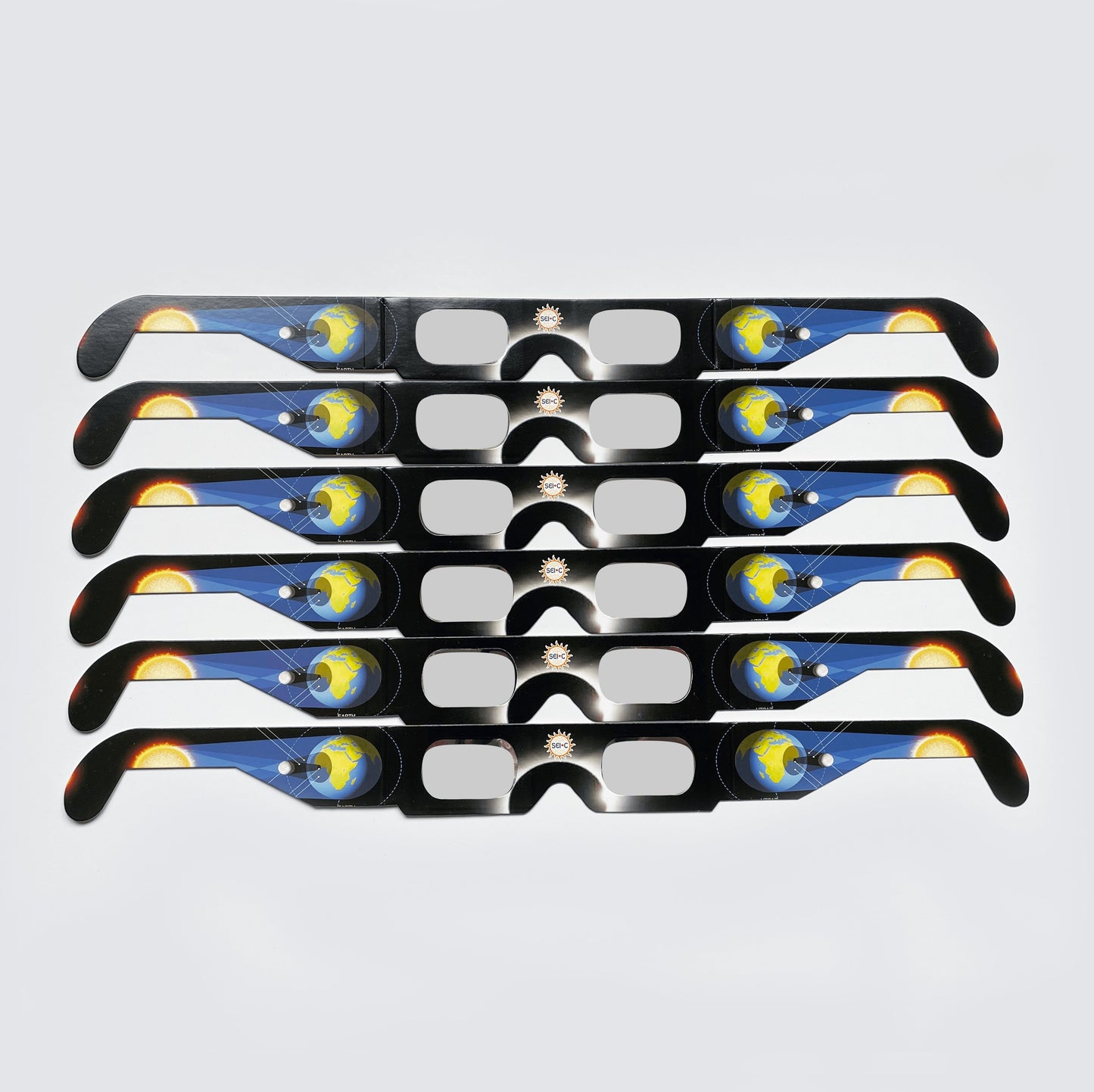 SEIC Paper Solar Eclipse Glasses, CE and ISO Certified Eclipse Shade for Direct Sun Viewing (Pack of 100 Unfolded) solar eclipse glasses Solar Eclipse International