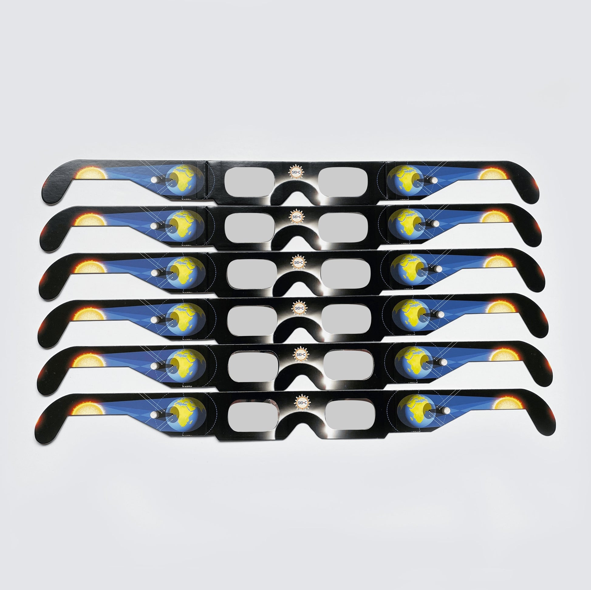 SEIC Paper Solar Eclipse Glasses, CE and ISO Certified Eclipse Shade for Direct Sun Viewing (Pack of 100 Unfolded) solar eclipse glasses Solar Eclipse International