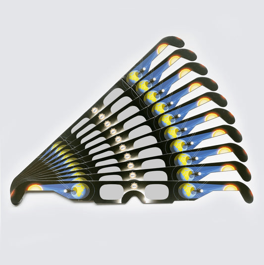 SEIC Paper Solar Eclipse Glasses, CE and ISO Certified Eclipse Shade for Direct Sun Viewing (Pack of 100 Unfolded) solar eclipse glasses Solar Eclipse International