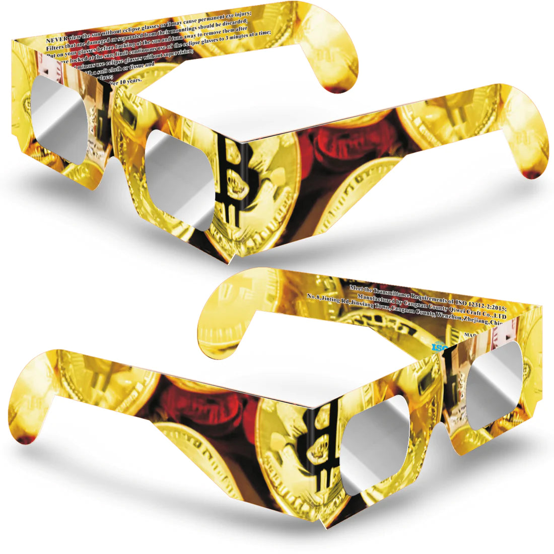 SEIC Paper Solar Eclipse Glasses, CE and ISO Certified Eclipse Shade for Direct Sun Viewing (Pack of 10)