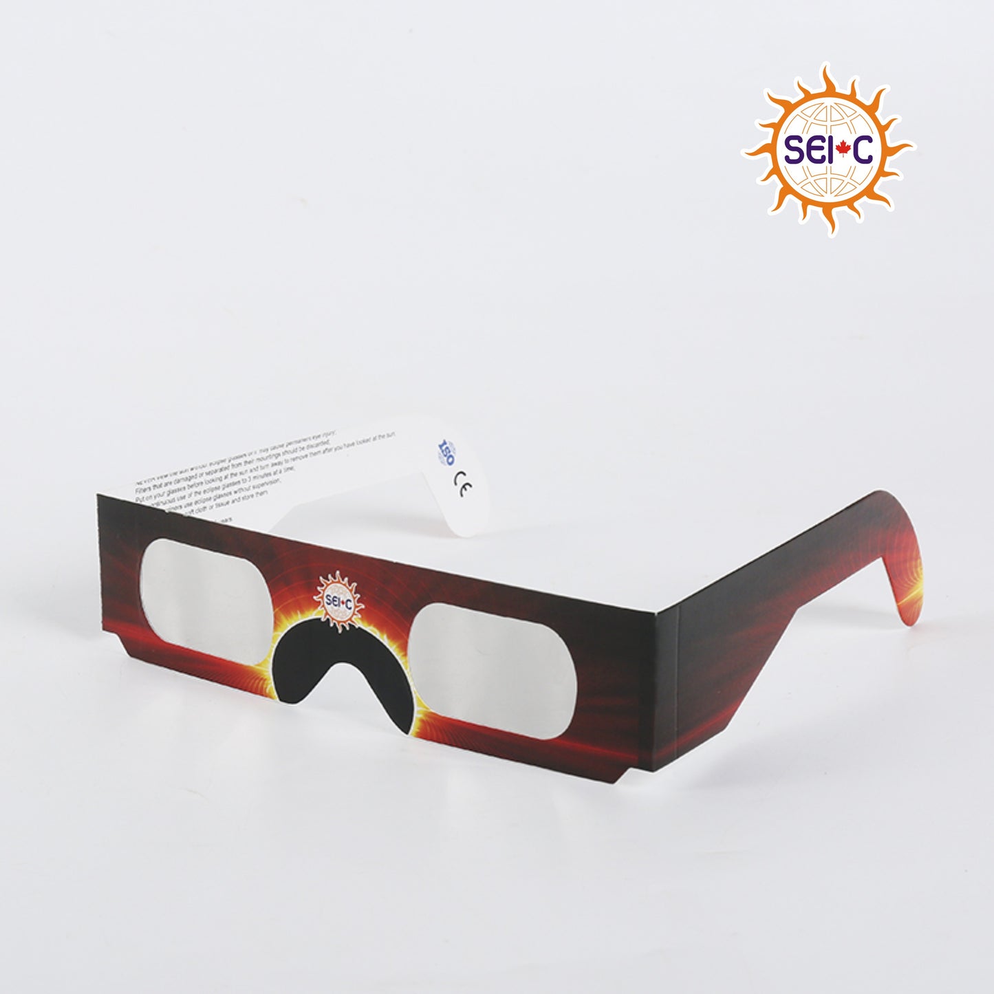 SEIC Paper Solar Eclipse Glasses, CE and ISO Certified Eclipse Shade for Direct Sun Viewing (Pack of 10)
