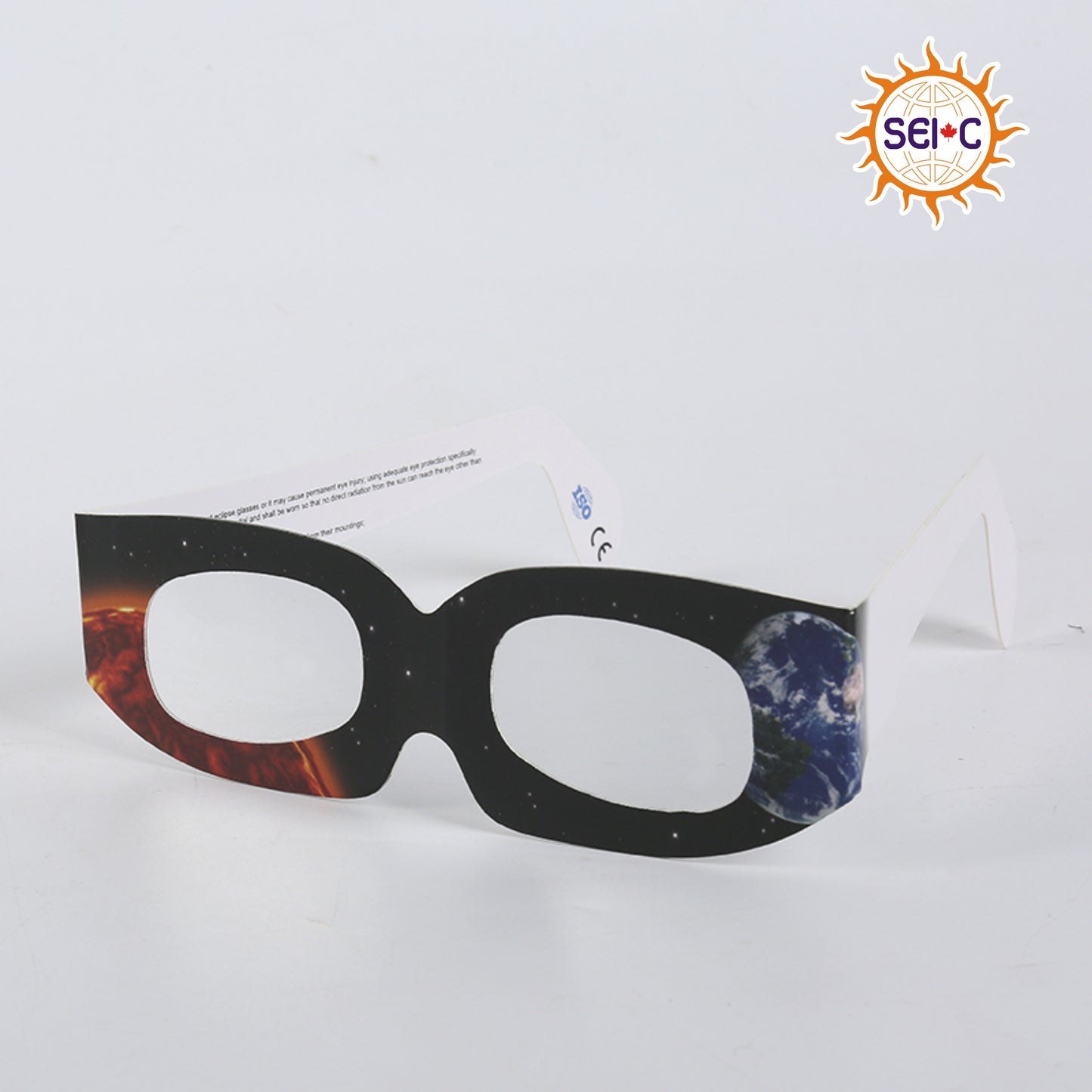 SEIC Paper Solar Eclipse Glasses, CE and ISO Certified Eclipse Shade for Direct Sun Viewing (Pack of 4)