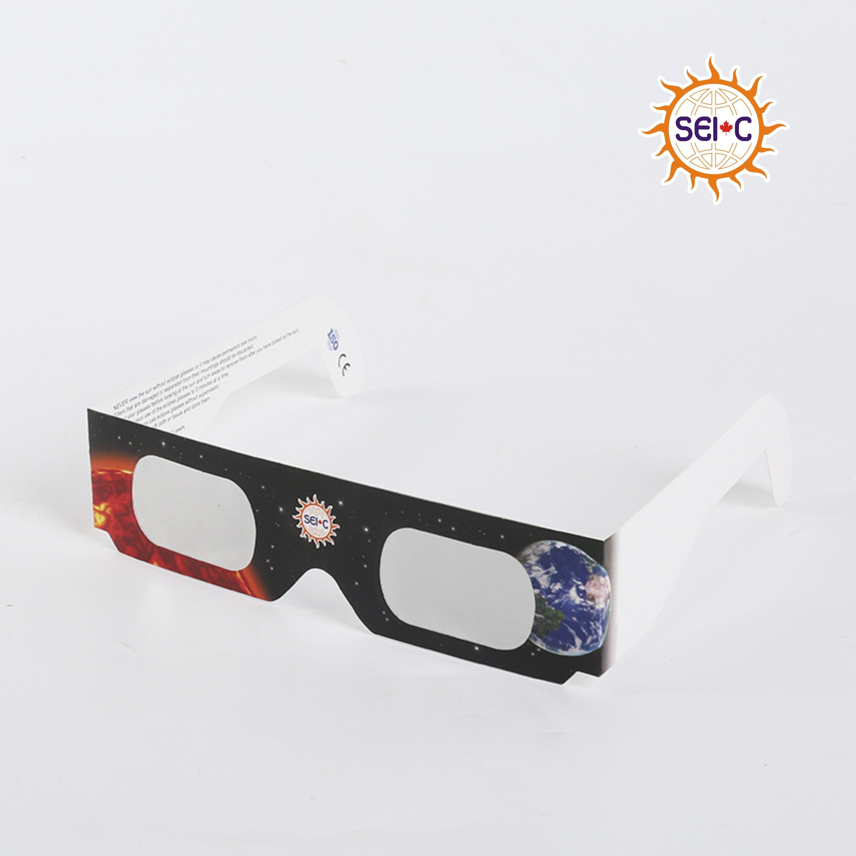 SEIC Bundle of 3 Print Designs Paper Solar Eclipse Glasses, CE and ISO ... SEIC Bundle of 3 Print Designs Paper Solar Eclipse Glasses, CE and ISO ...